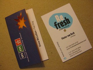 business cards with cutouts
