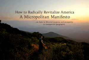 The cover of the Micropolitan Manifesto.