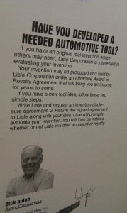 Product package labeled, "Have you developed a needed automotive tool?"