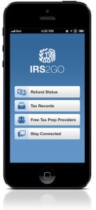 Phone with IRS2GO app