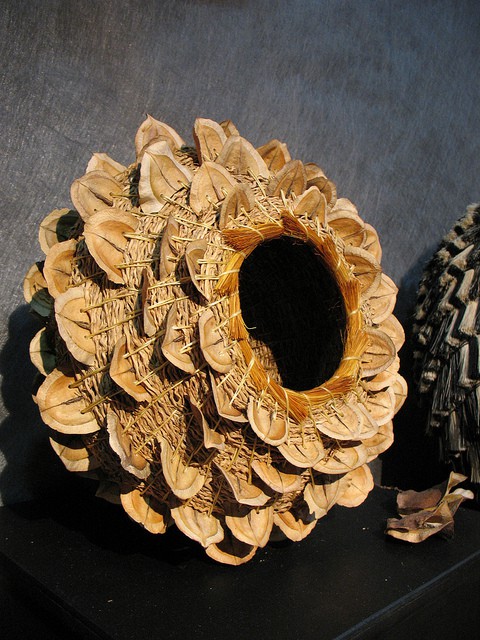Basket made from natural fibers by Christine Love. 