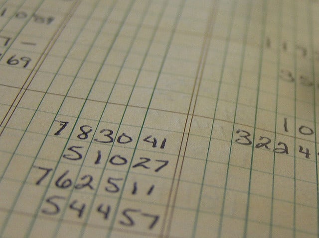 columnar pad bookkeeping. Photo by Becky McCray.