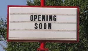 Opening soon sign