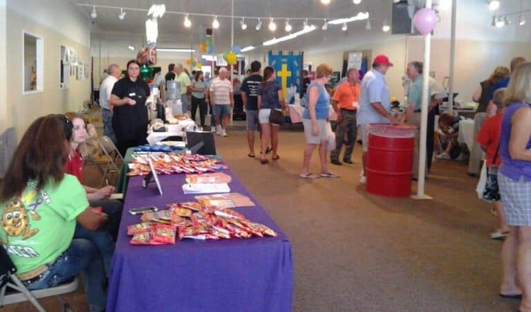 I love everything about business fairs except where they are held