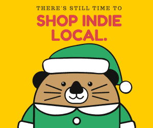 There's still time to Shop Indie Local, the Santa Cat says