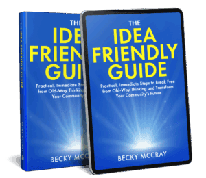 Covers of the Idea Friendly Guide as ebook and paperback