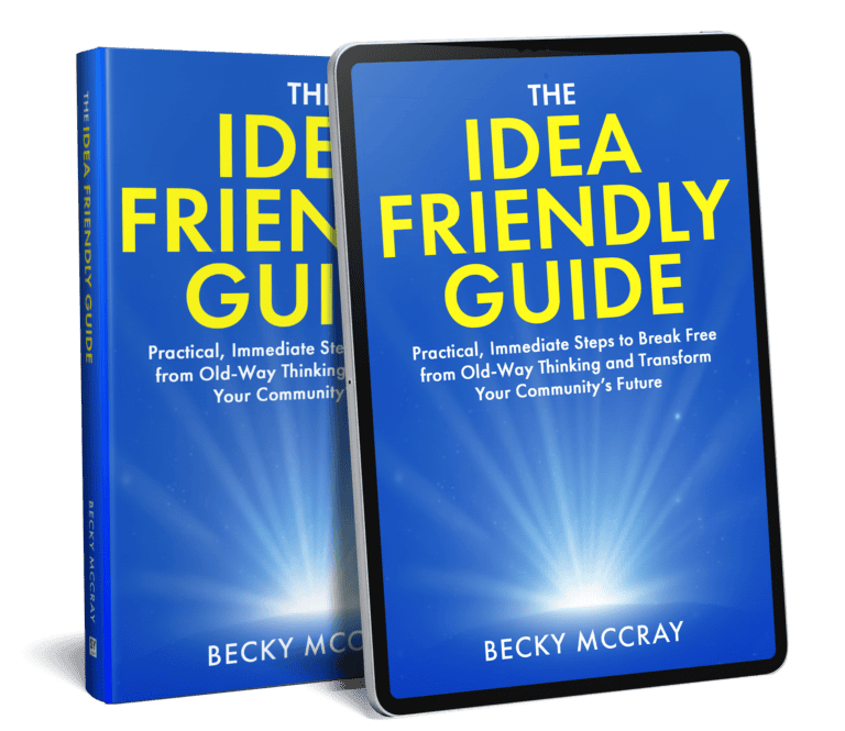 Covers of the Idea Friendly Guide as ebook and paperback